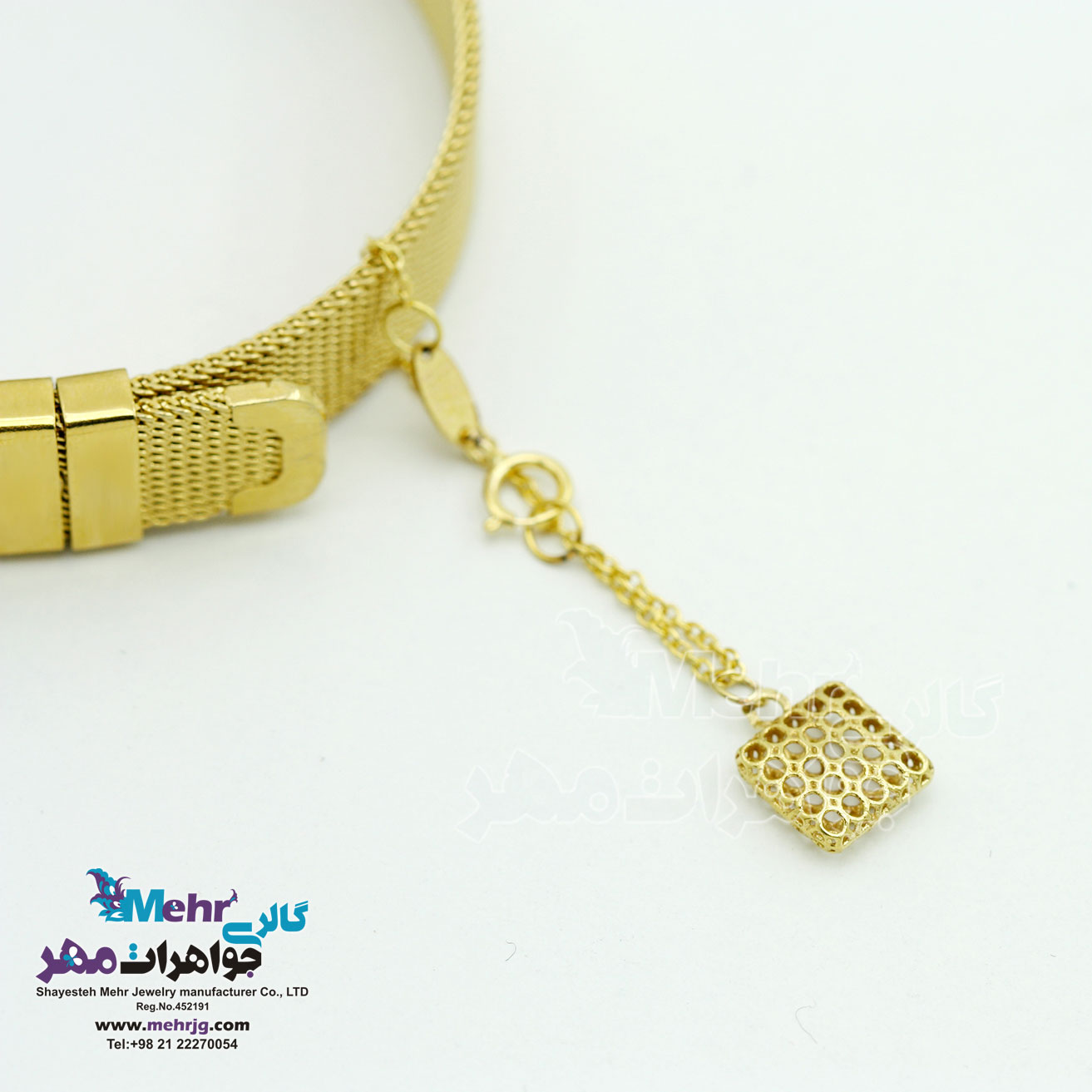 آویز ساعت طلا - طرح توری