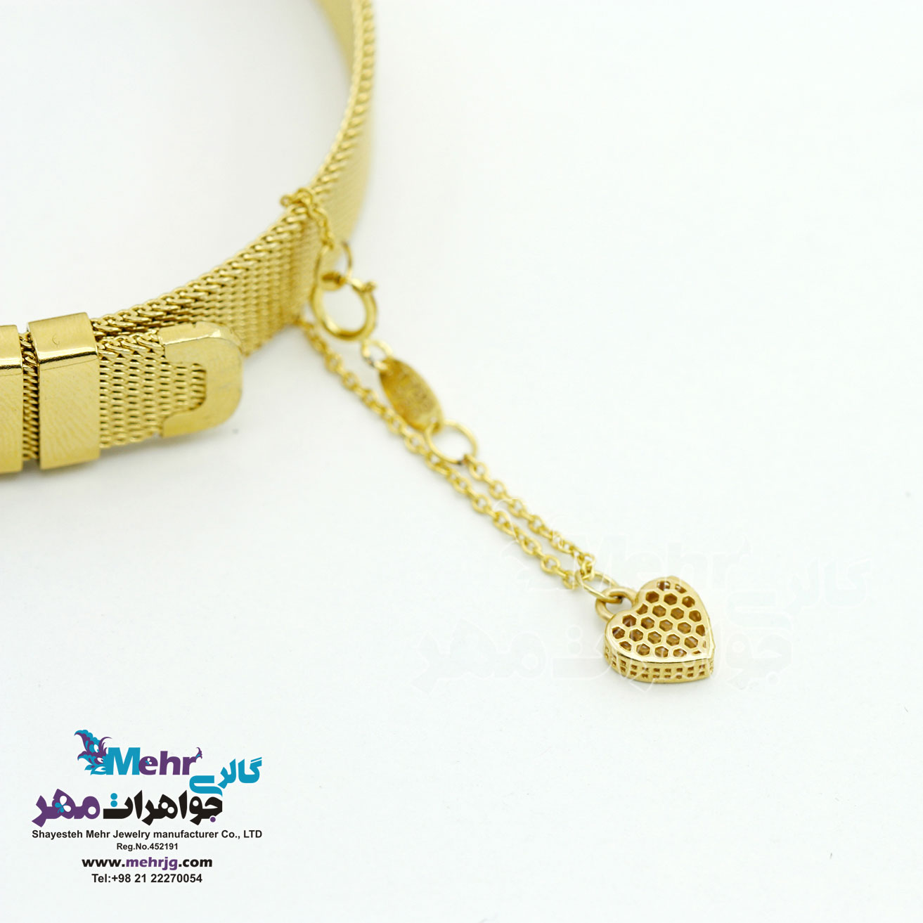 آویز ساعت طلا - طرح توری