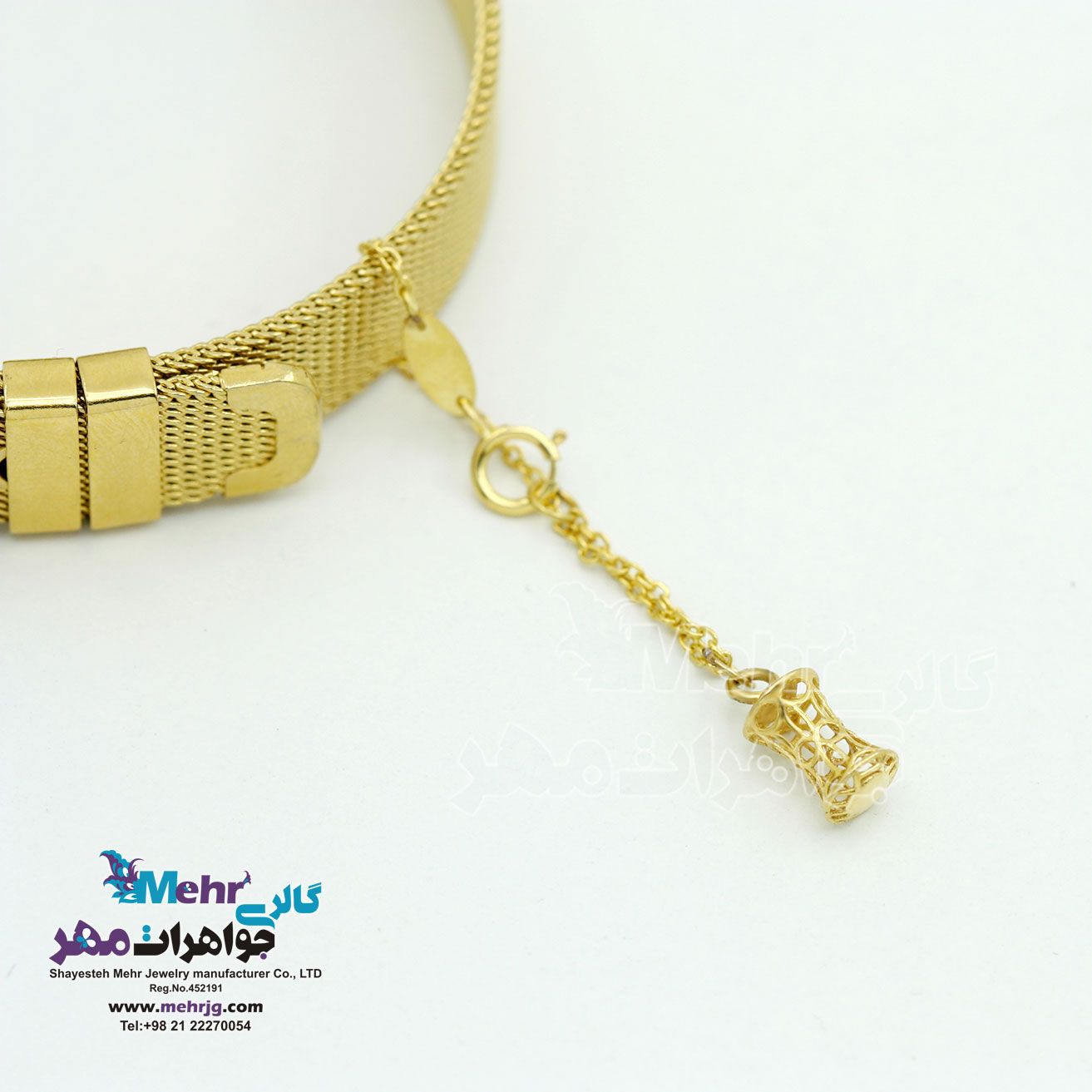 آویز ساعت طلا - طرح توری