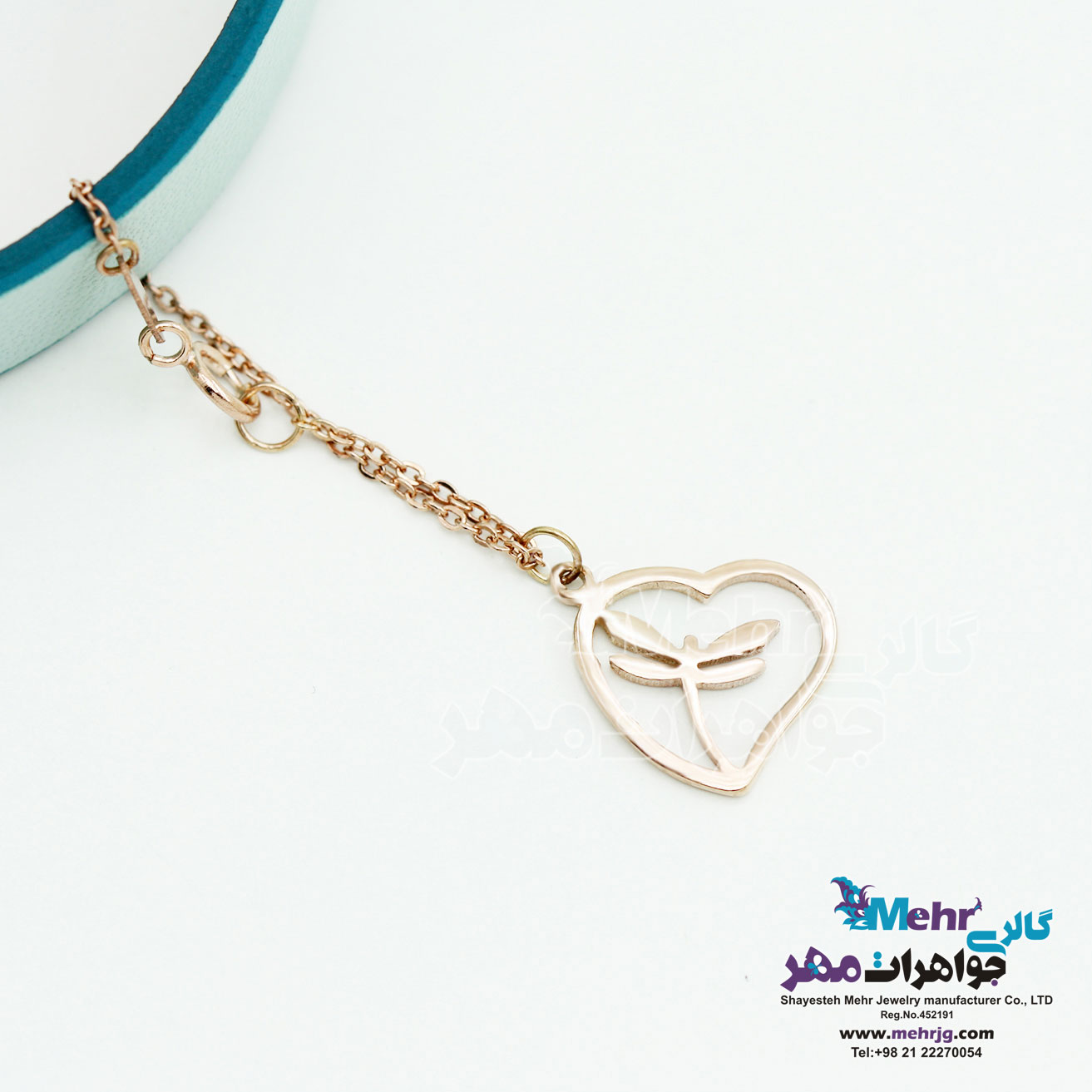 آویز ساعت طلا - طرح قلب