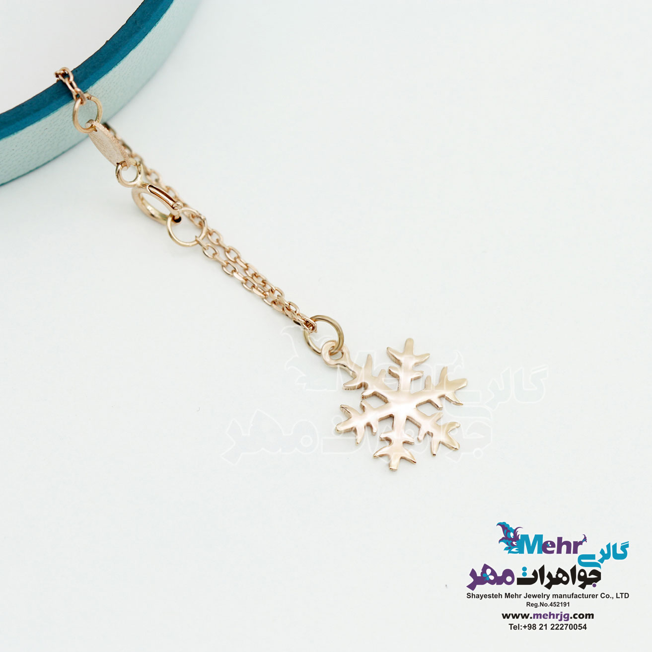 آویز ساعت طلا - طرح برف