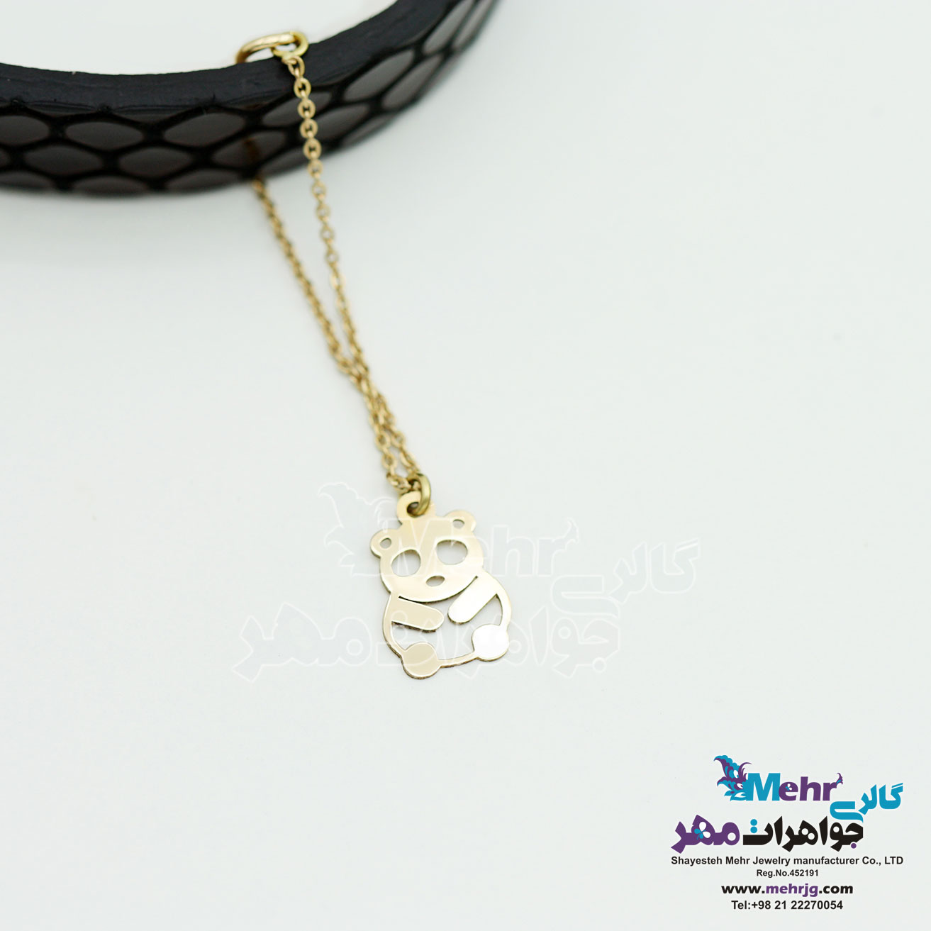 آویز ساعت طلا - طرح پاندا