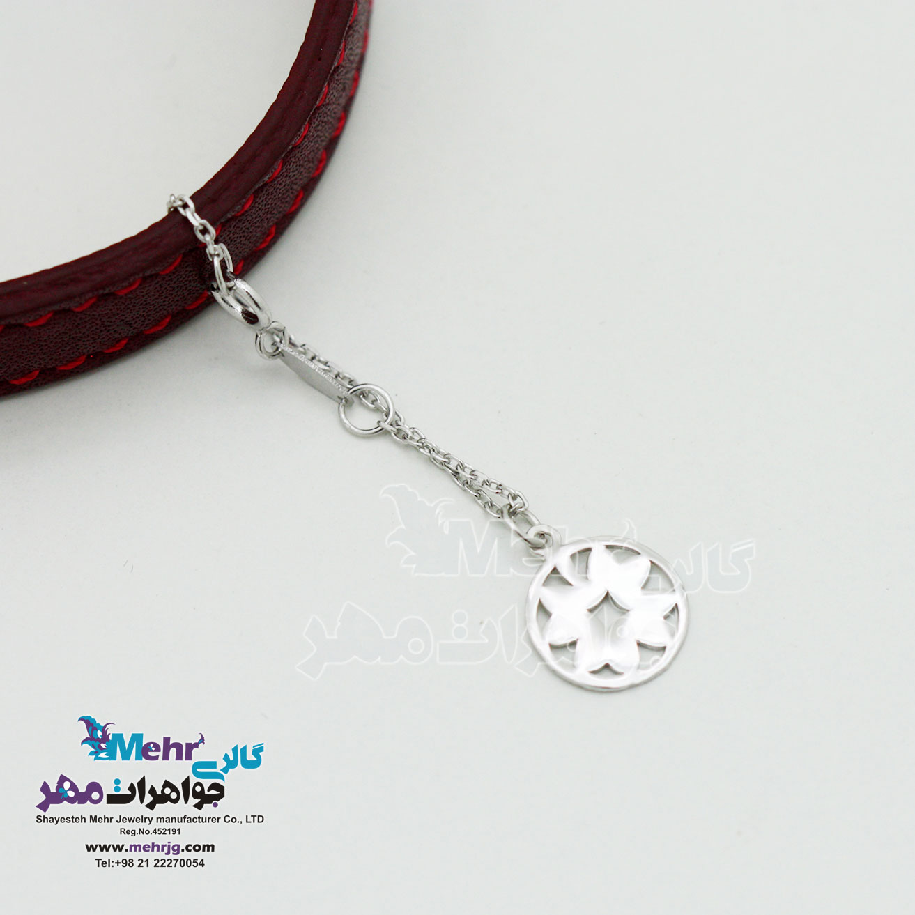 آویز ساعت طلا - طرح برگ