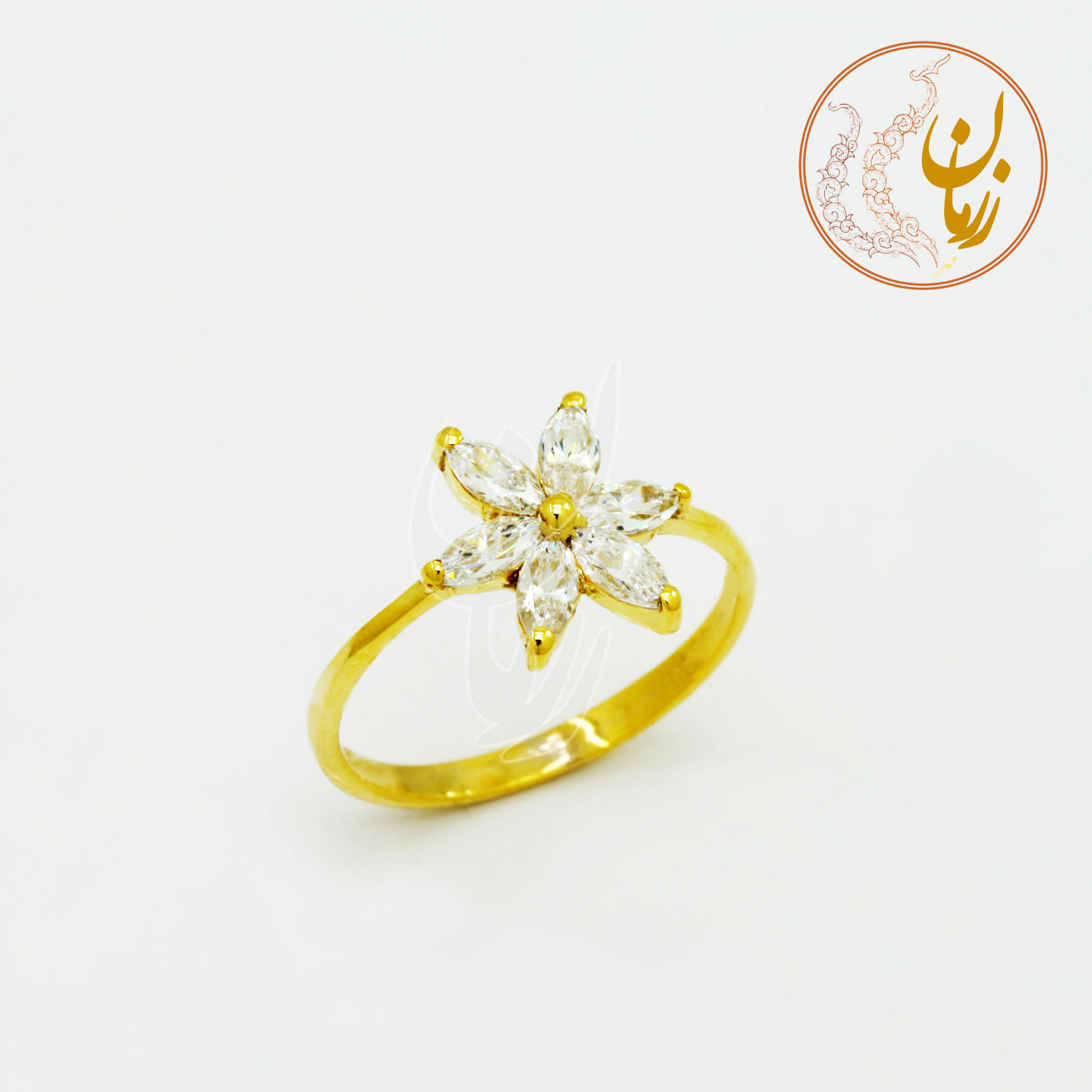 انگشتر طلا - طرح گل