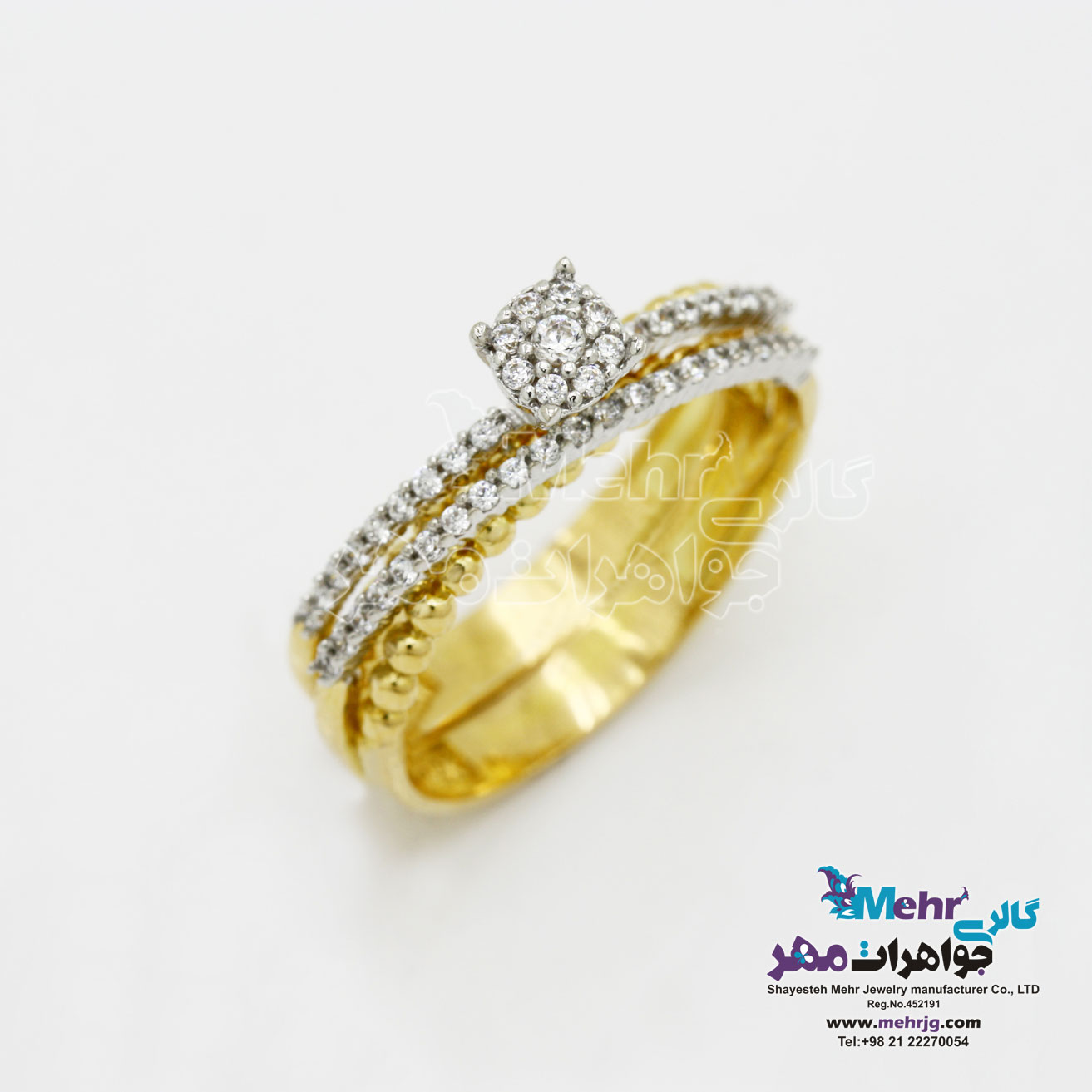 انگشتر طلا - طرح حلقه پشت حلقه
