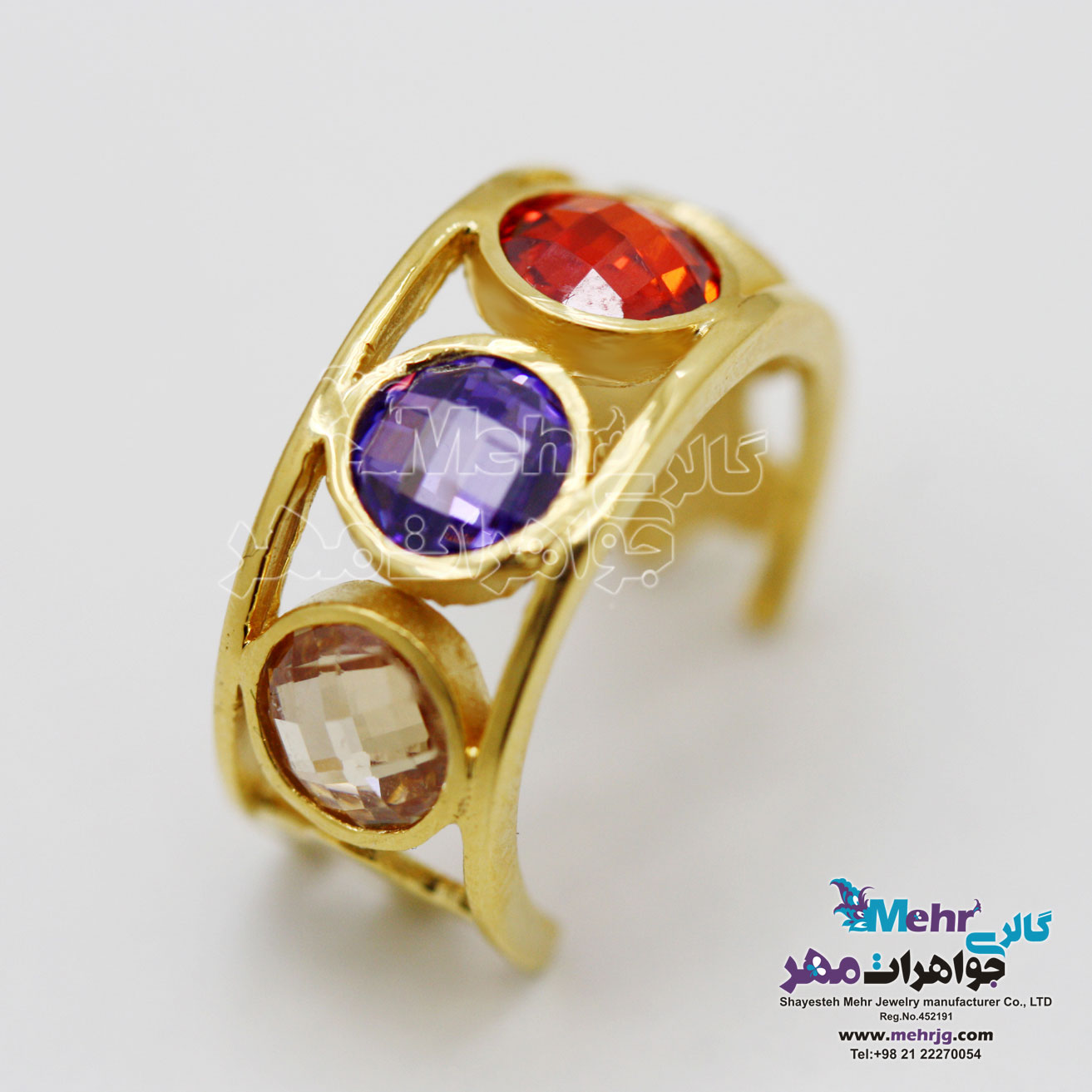 انگشتر طلا - طرح هندسی