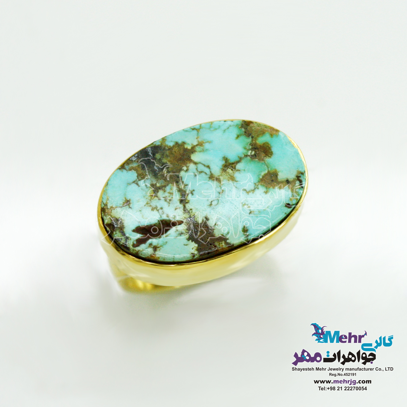 انگشتر طلا - طرح فیروزه