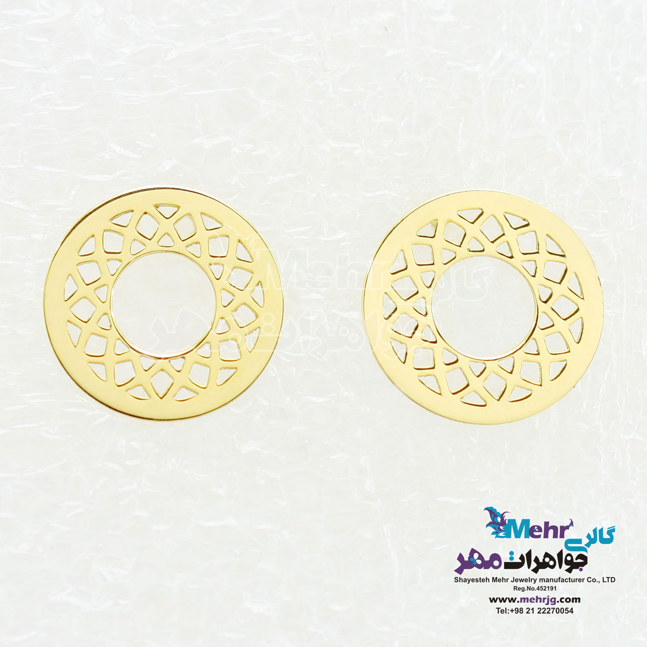 گوشواره طلا - طرح هندسی