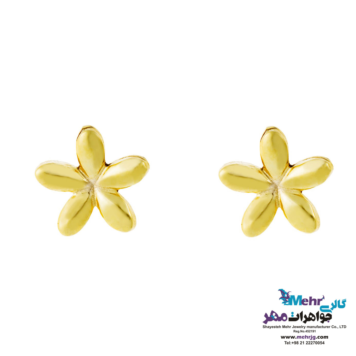 گوشواره طلا - طرح گل