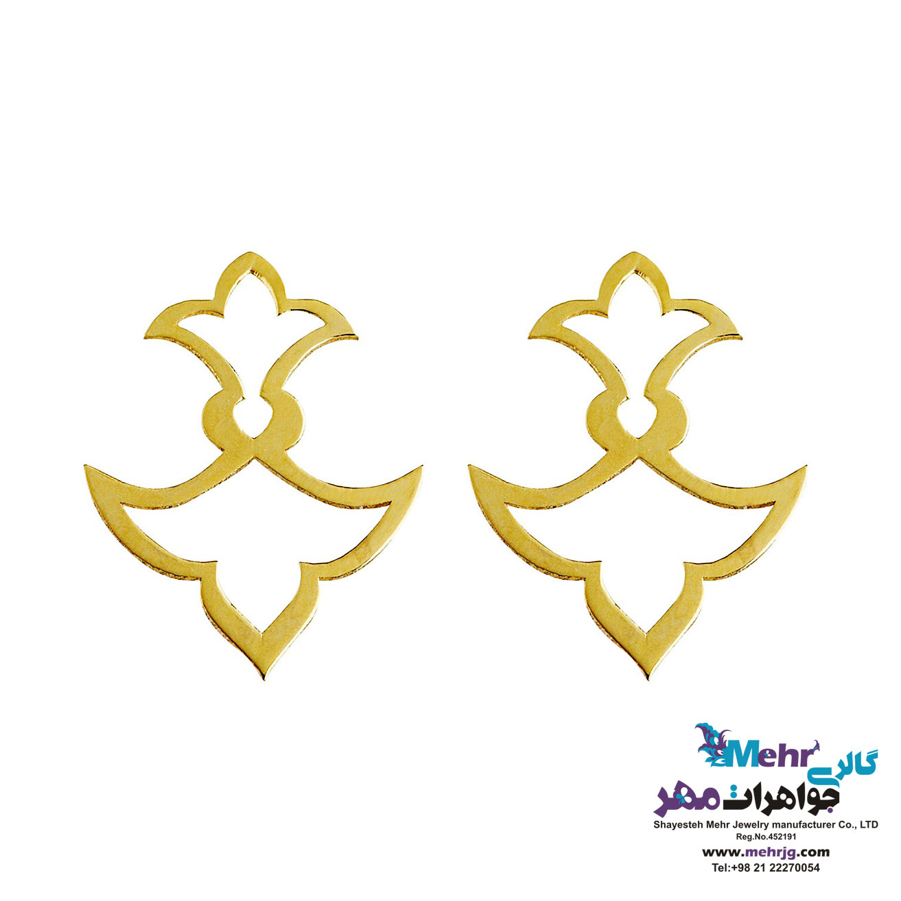 گوشواره طلا - طرح اسلیمی