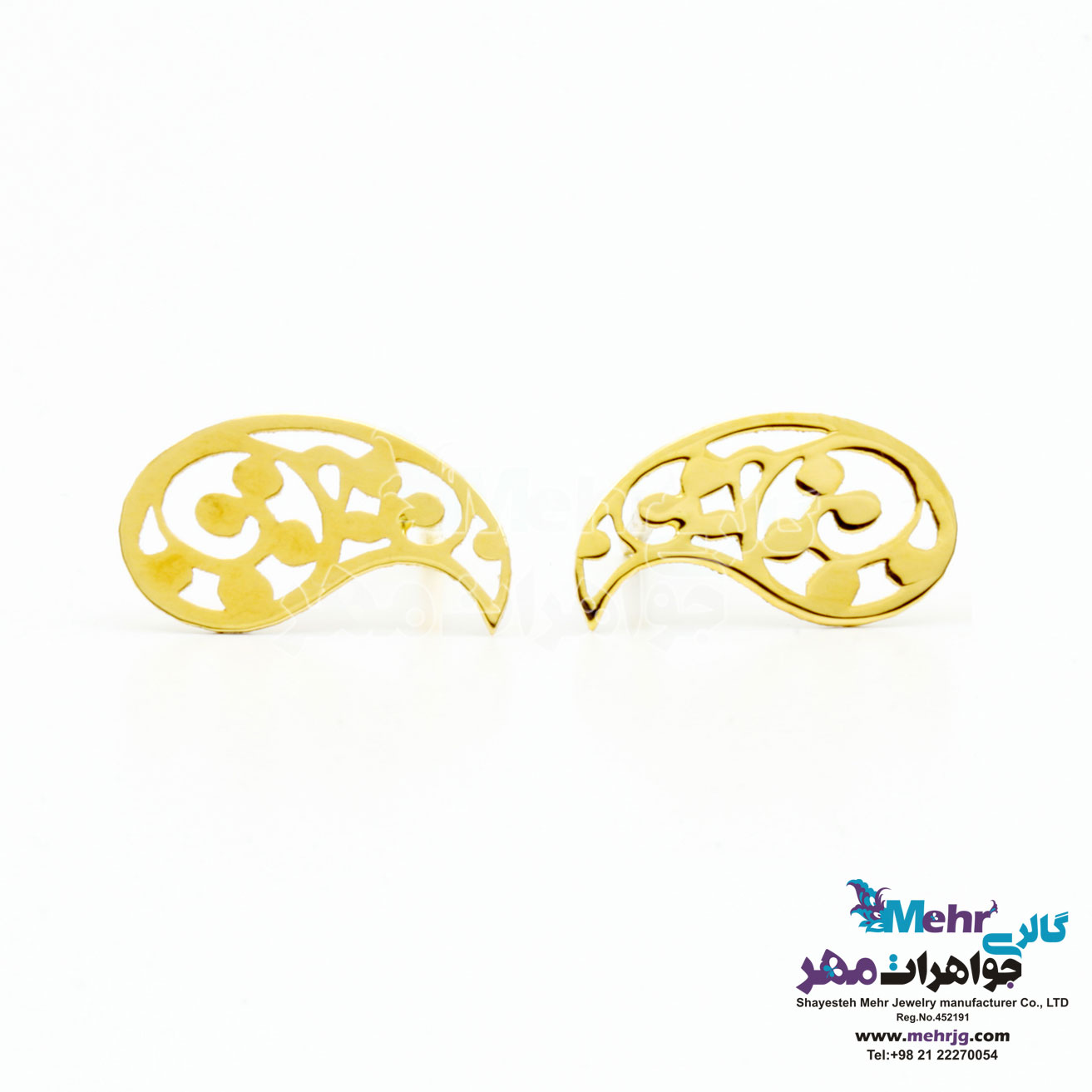 گوشواره طلا - طرح بته جقه