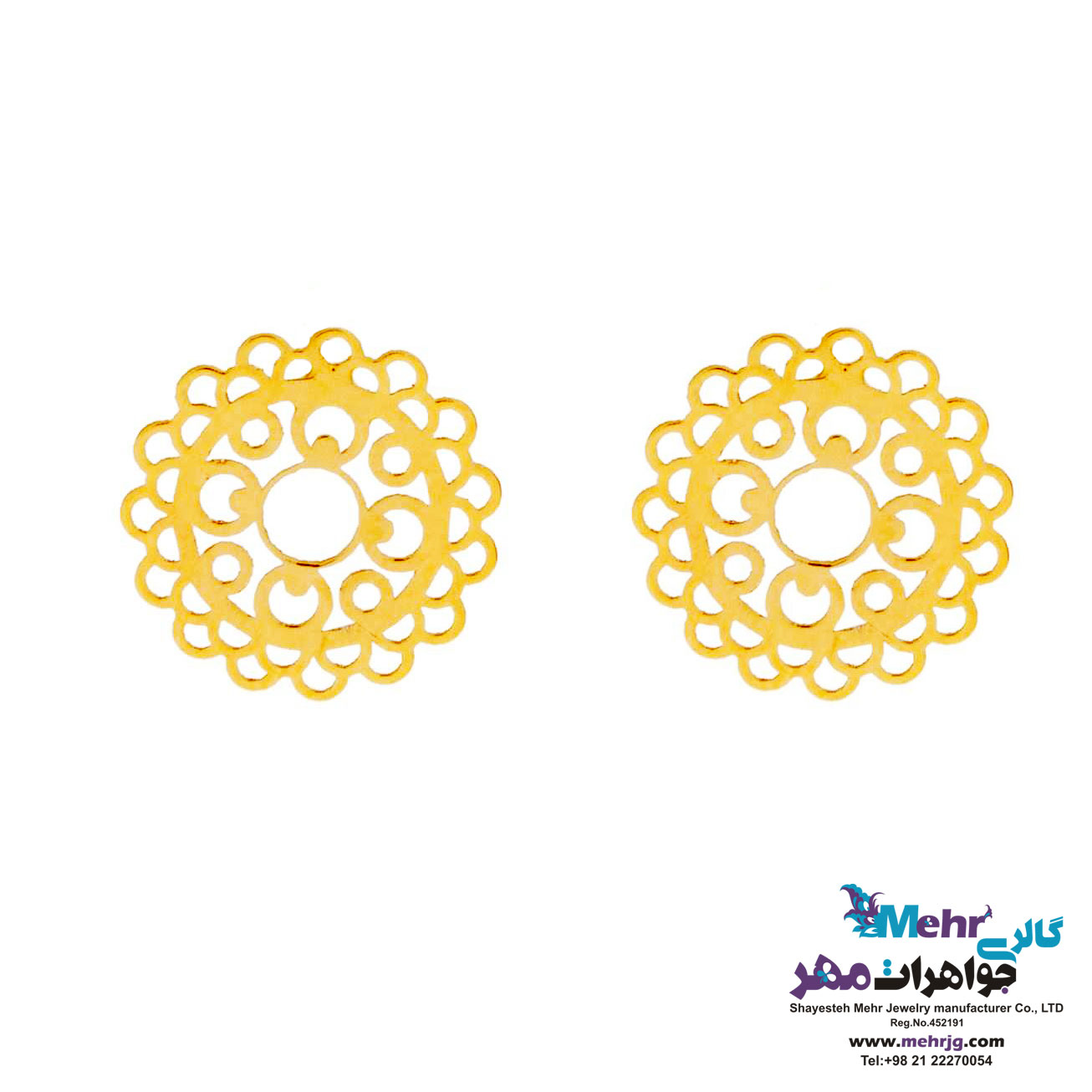 گوشواره طلا - طرح هندسی