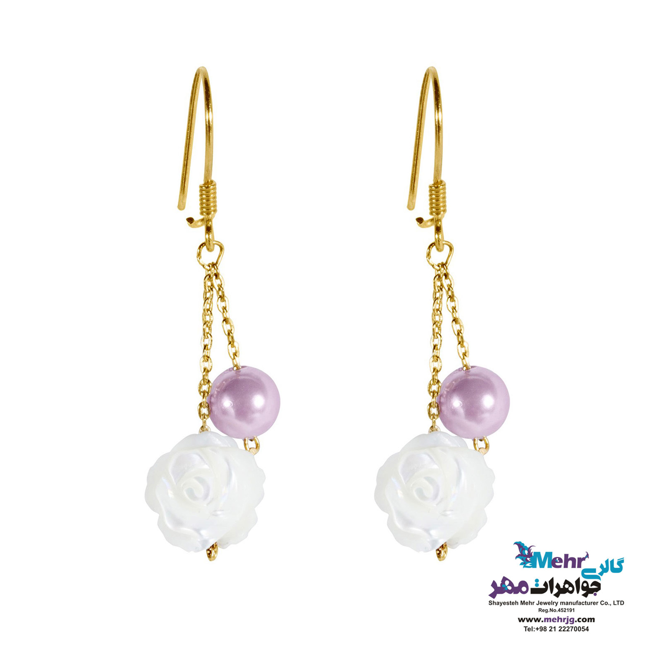 گوشواره طلا - طرح صدف