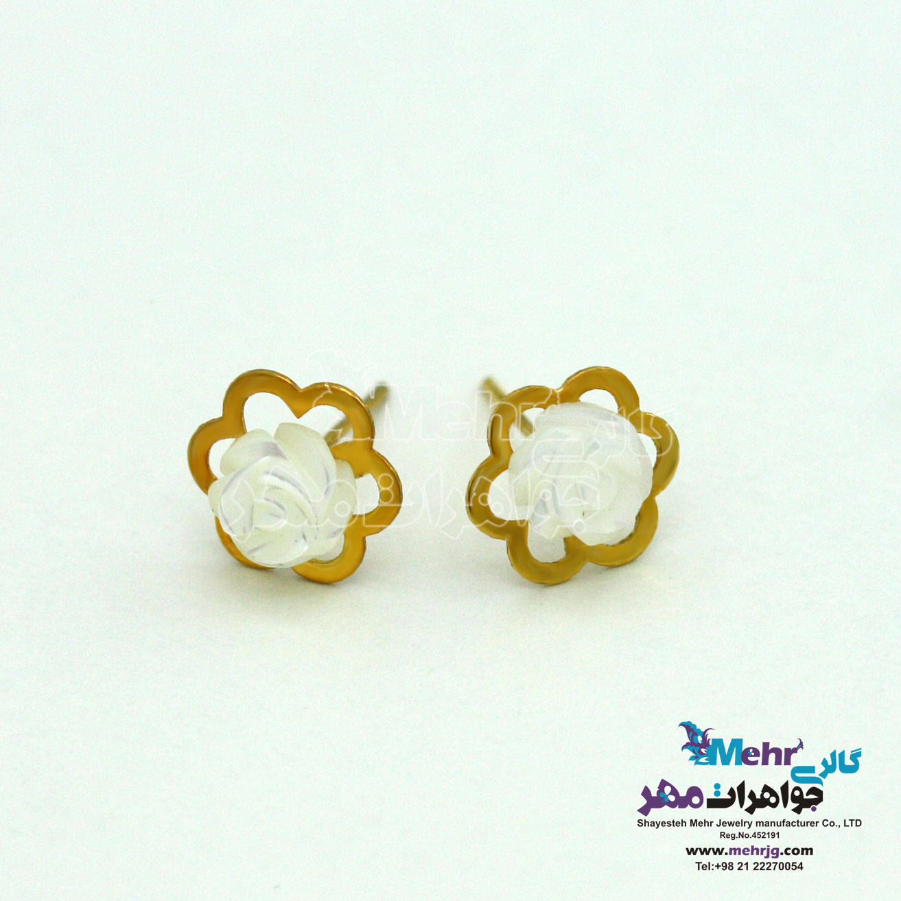 گوشواره طلا - طرح صدف