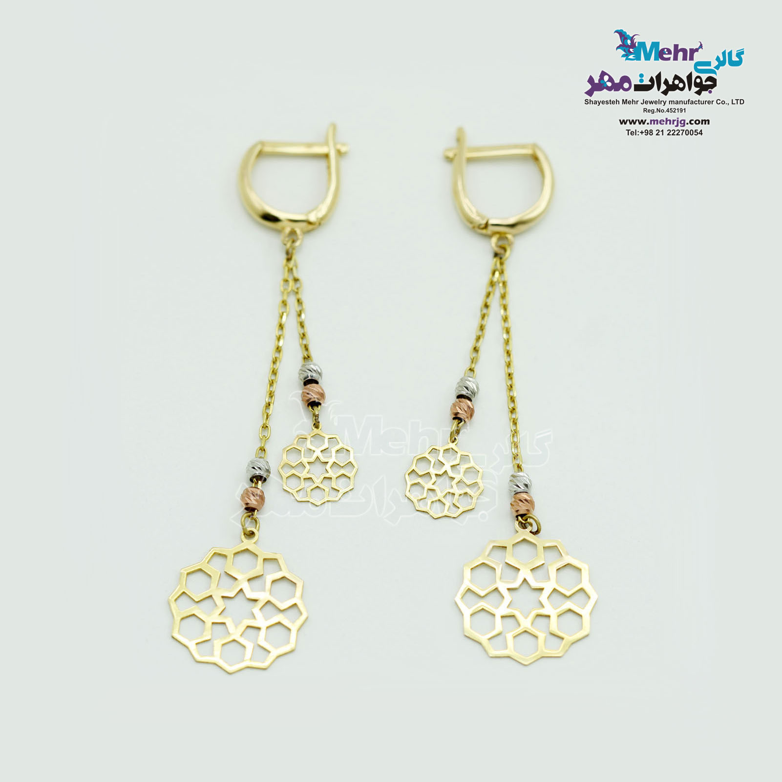 گوشواره طلا - طرح اسلیمی