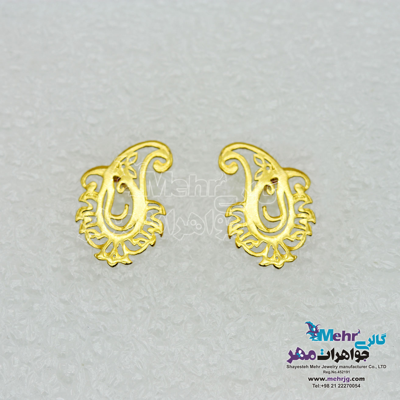 گوشواره طلا - طرح بته جقه
