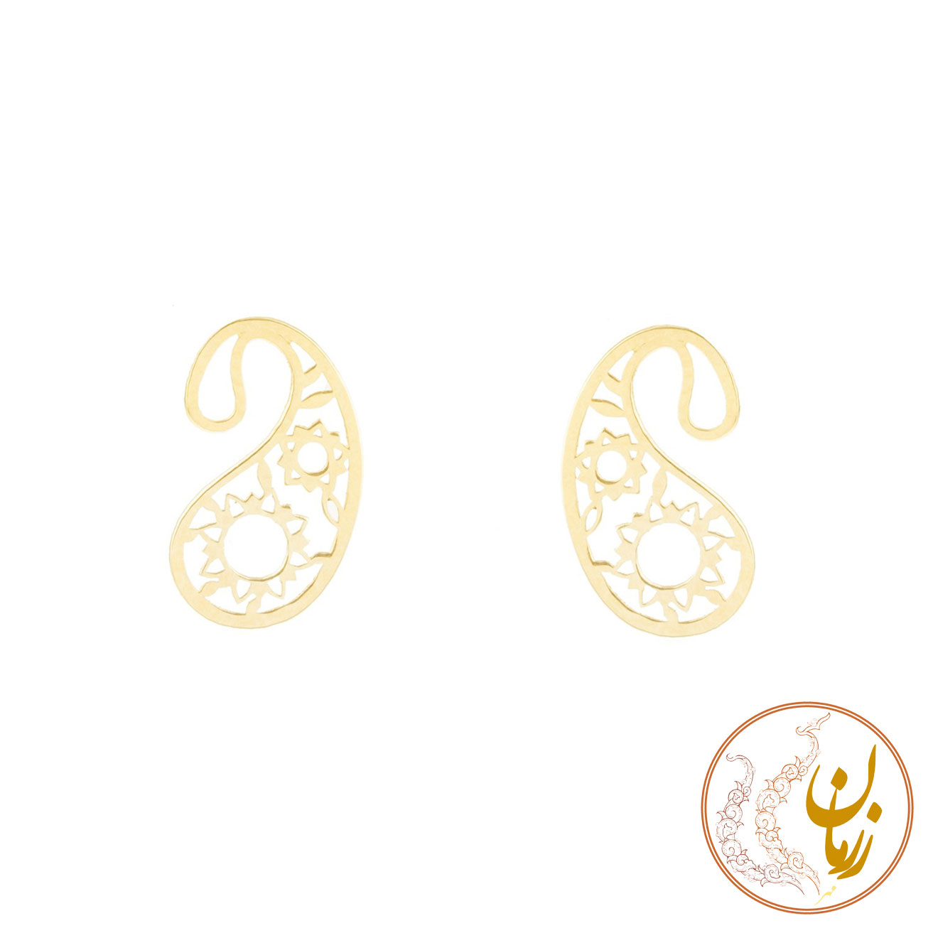گوشواره طلا - طرح بته جقه