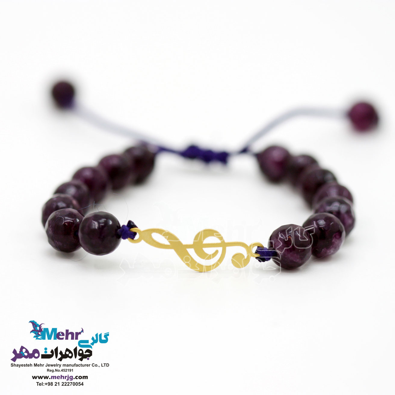 دستبند طلا و سنگ - طرح نت موسیقی