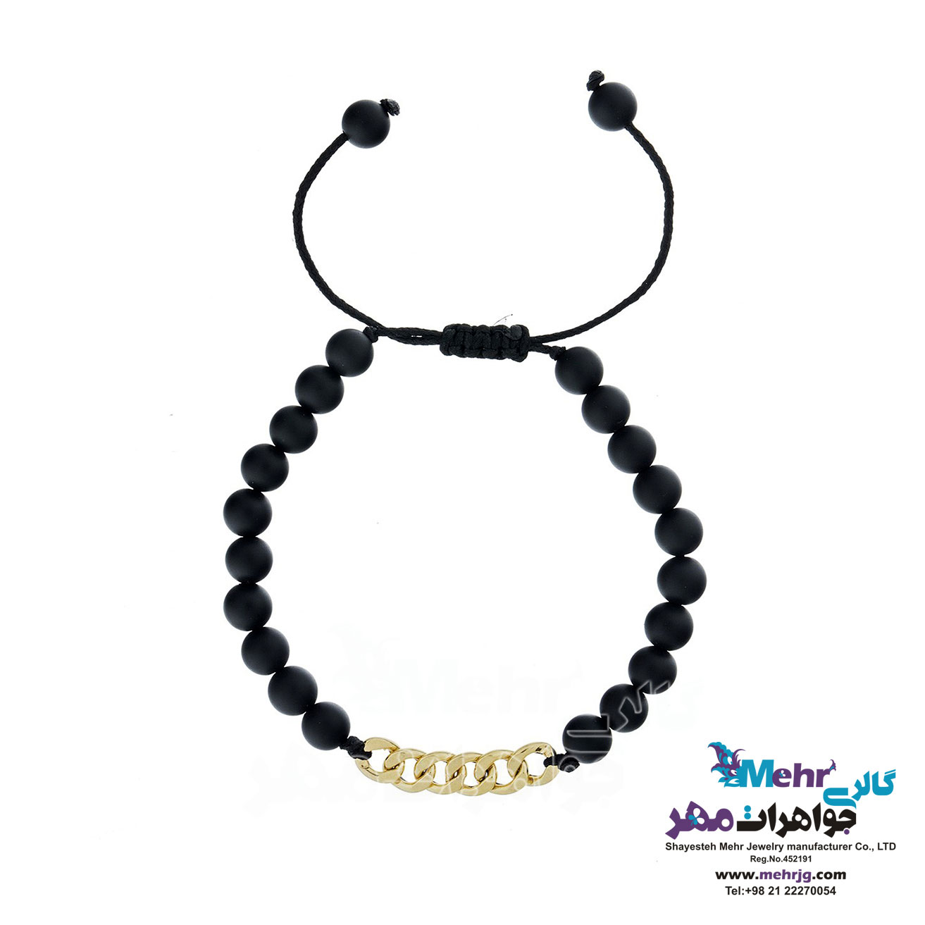 دستبند طلا و سنگ - طرح کارتیه