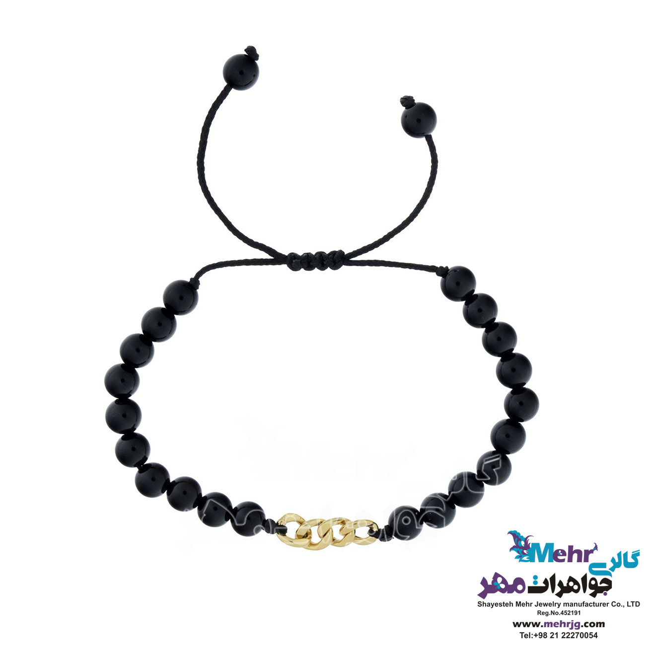دستبند طلا و سنگ - طرح کارتیه