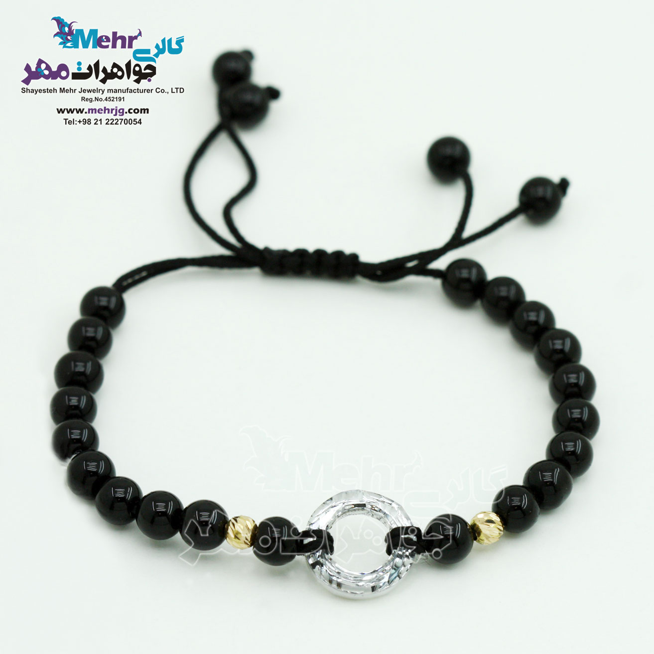 دستبند طلا و سنگ - سواروسکی رینگ