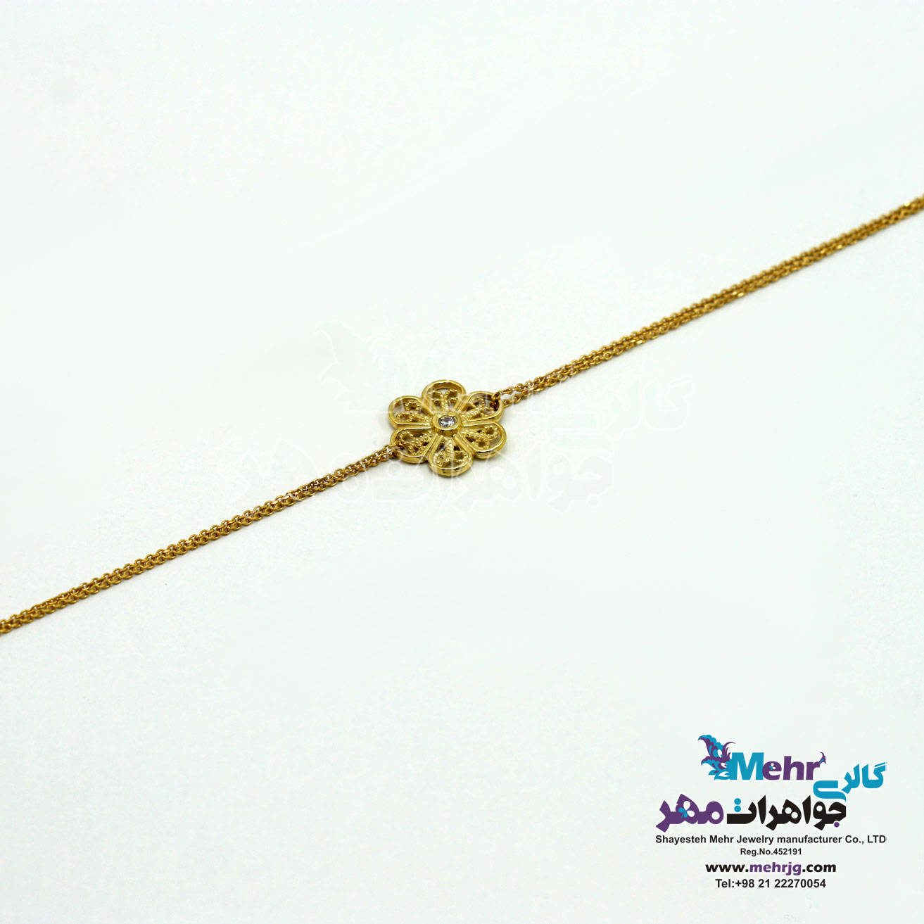 پابند طلا - طرح گل