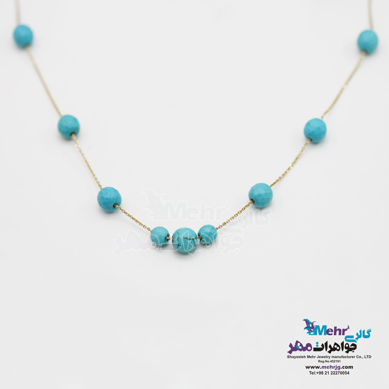پابند طلا و سنگ - سنگ فیروزه