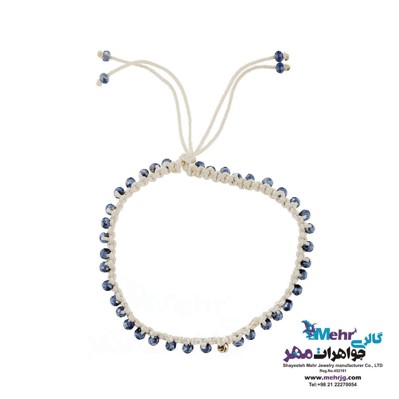 پابند طلا و مهره - طرح گوی تراش