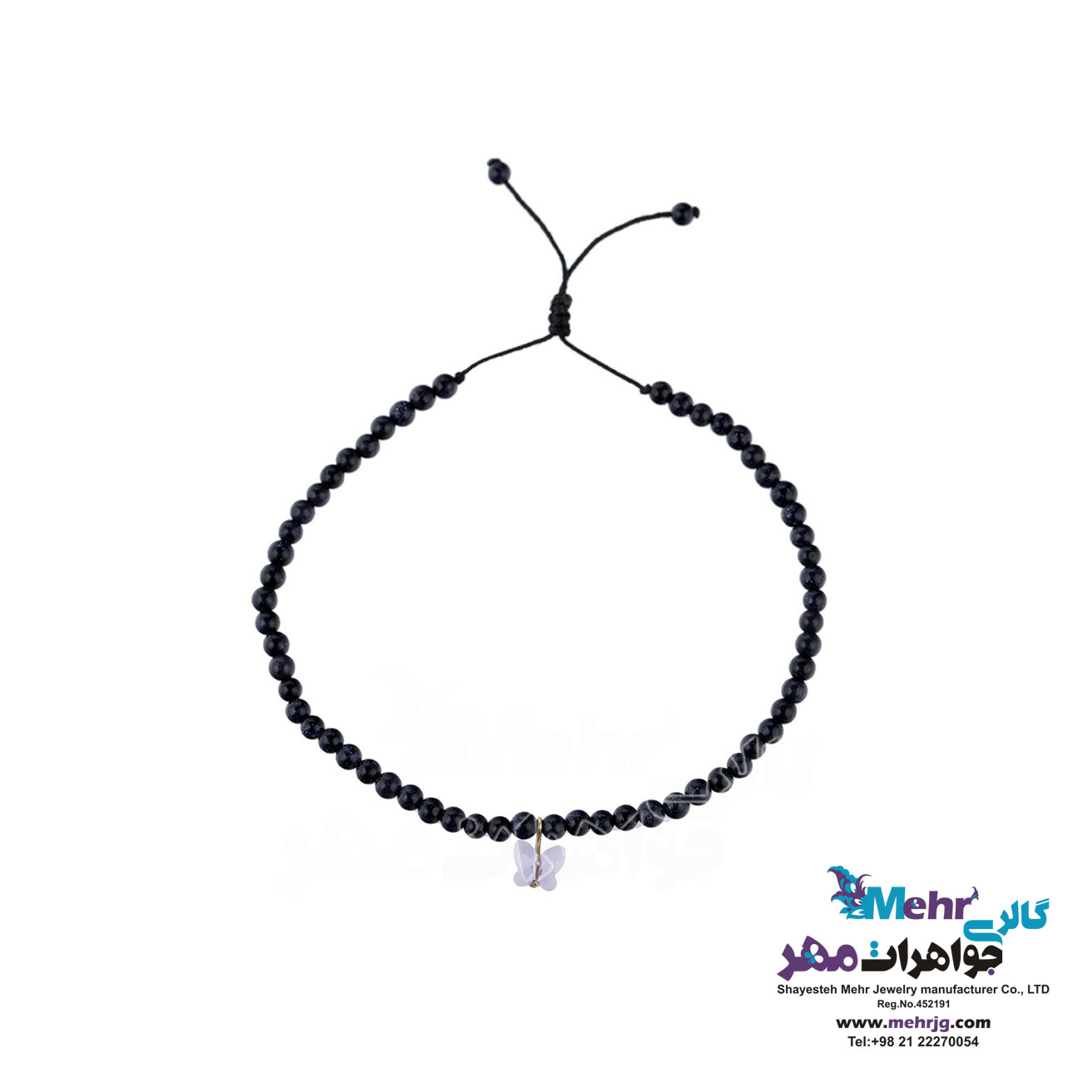 پابند طلا و سنگ - سواروسکی پروانه