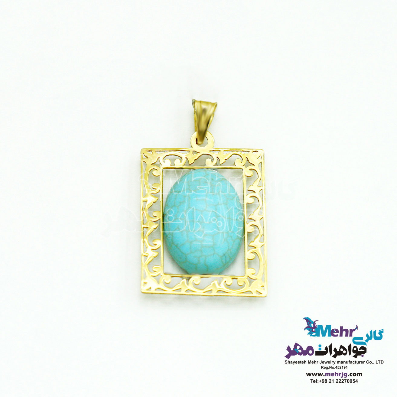 آویز طلا - طرح اسلیمی
