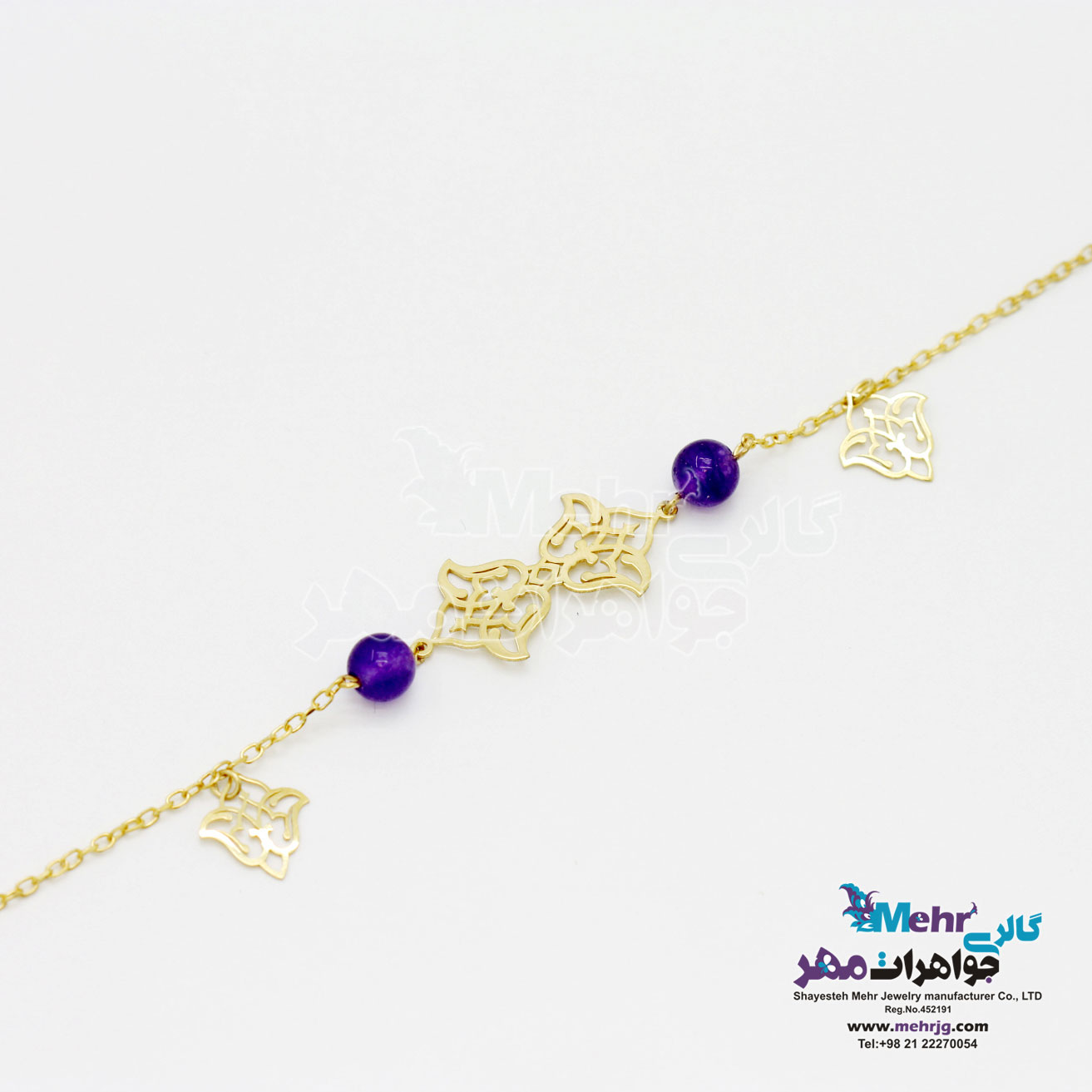 دستبند طلا - طرح اسلیمی