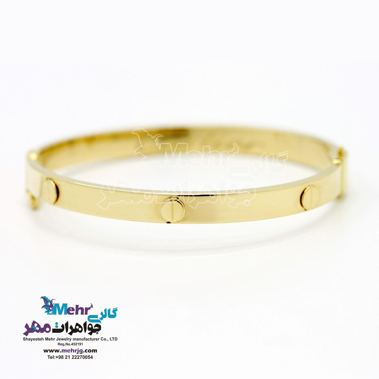 دستبند النگویی طلا - طرح کارتیه