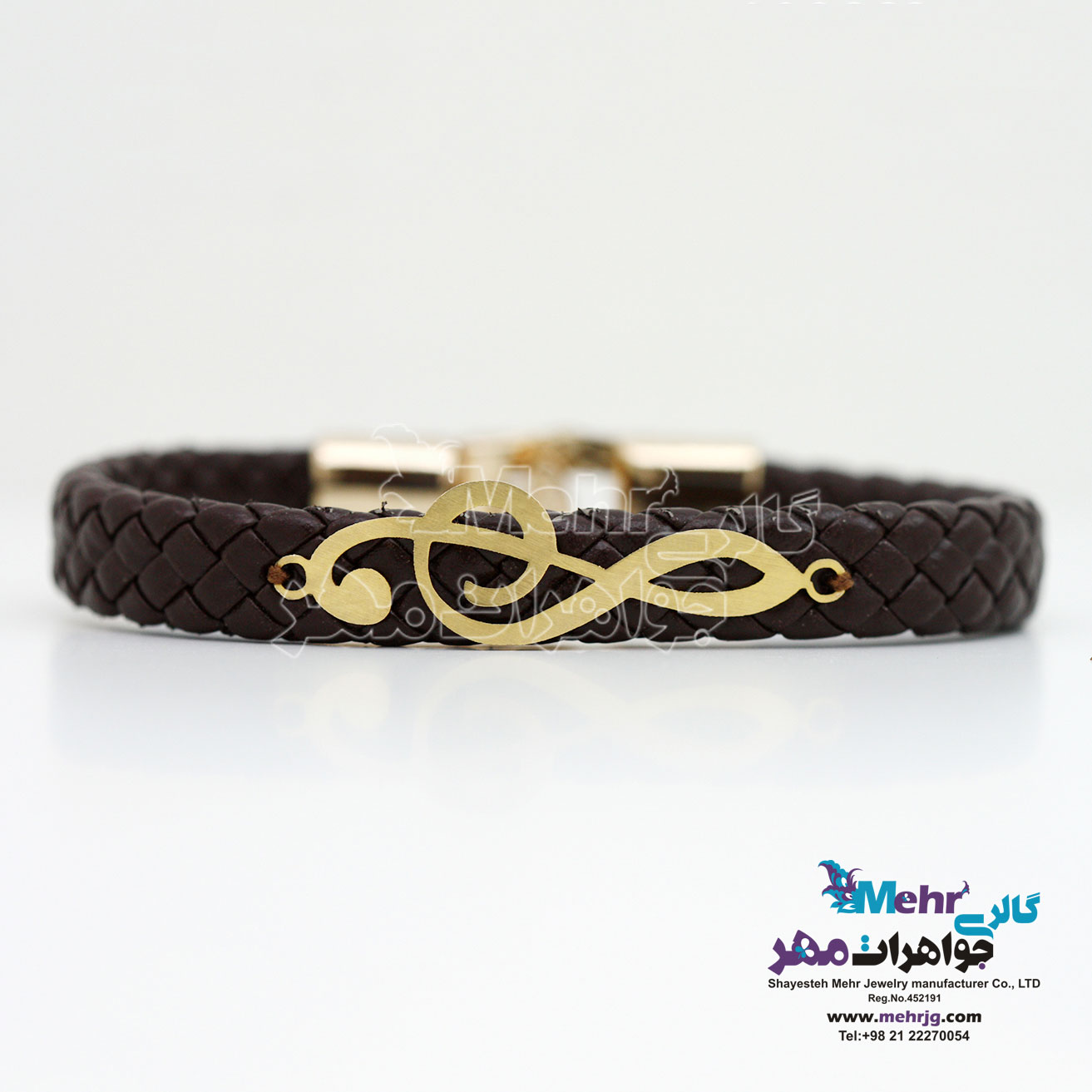 دستبند طلا و چرم - طرح نت موسیقی