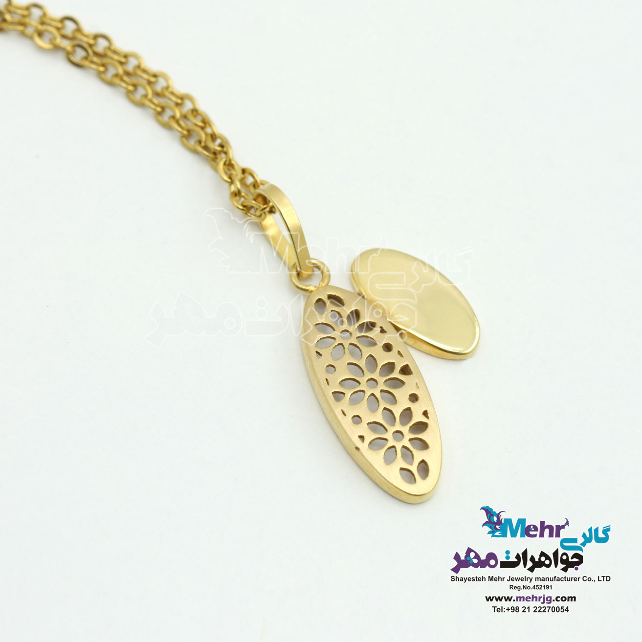 آویز طلا - طرح گل