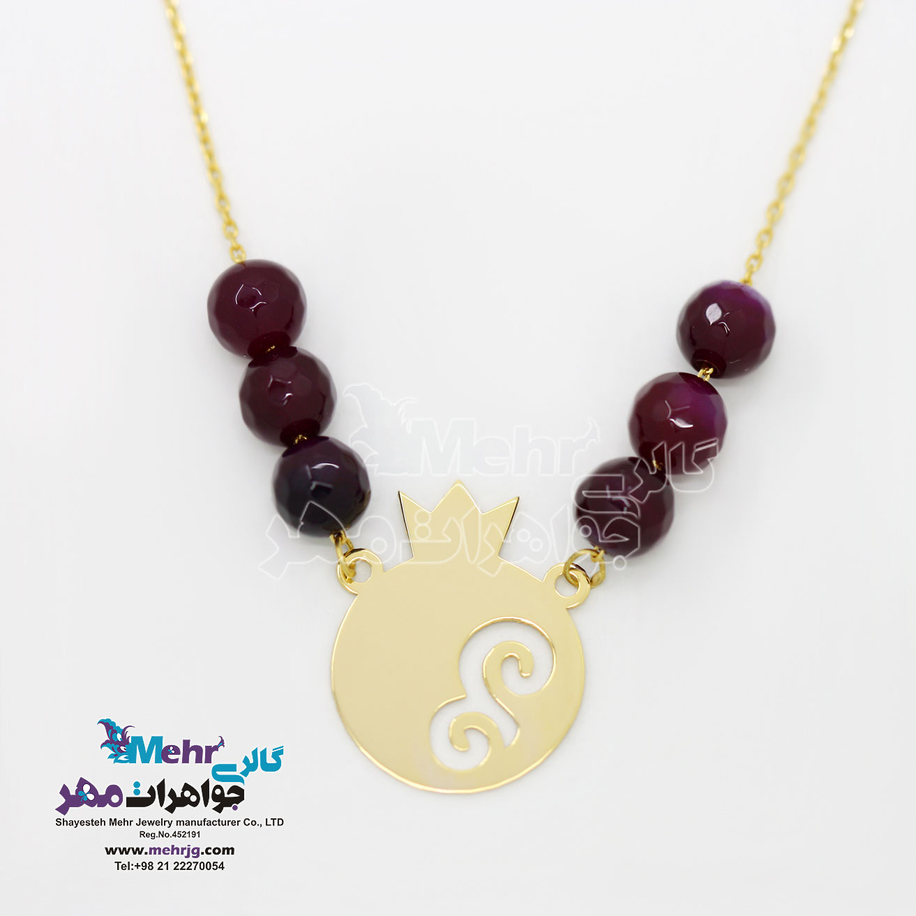 گردنبند طلا - طرح انار