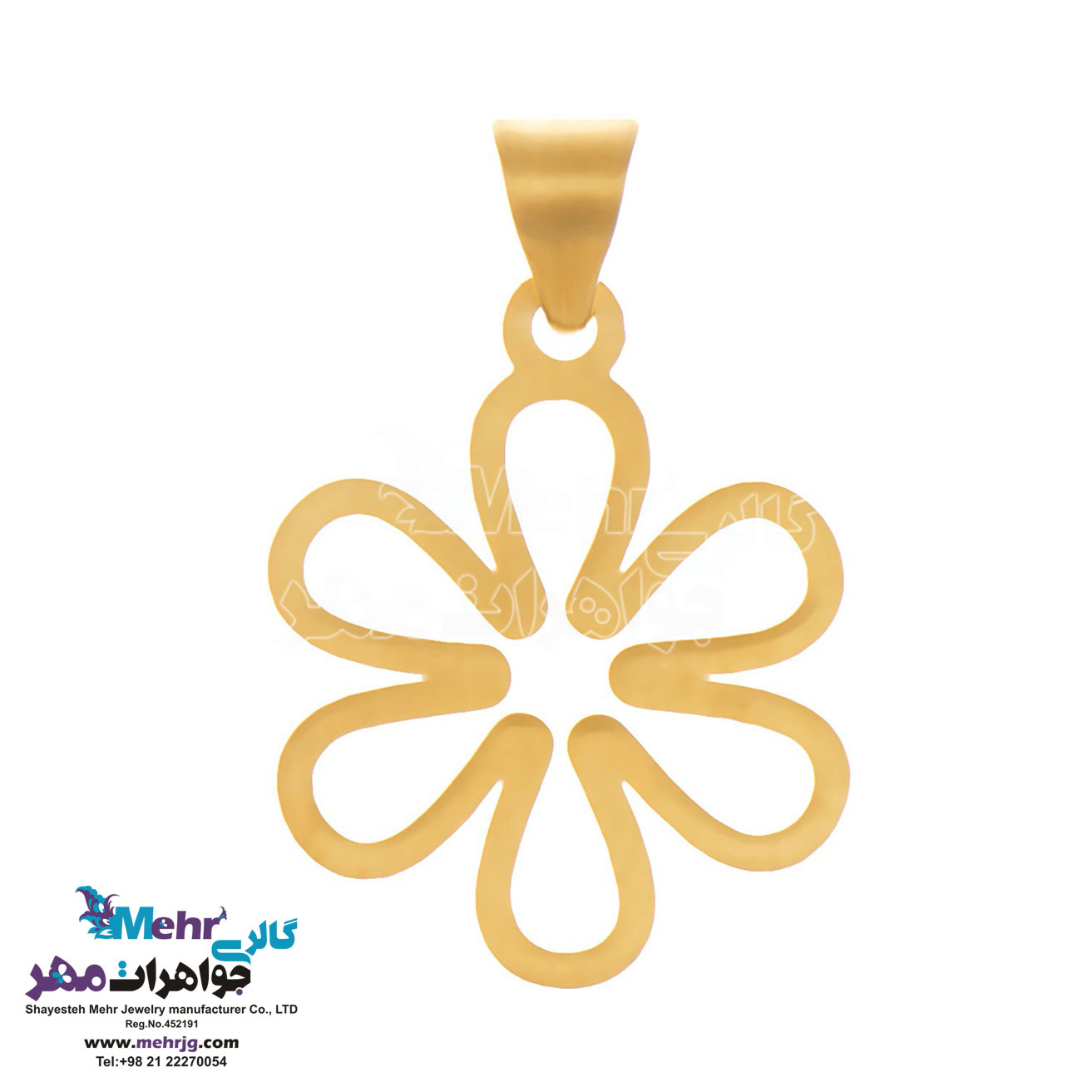 آویز طلا - طرح گل یاسمن