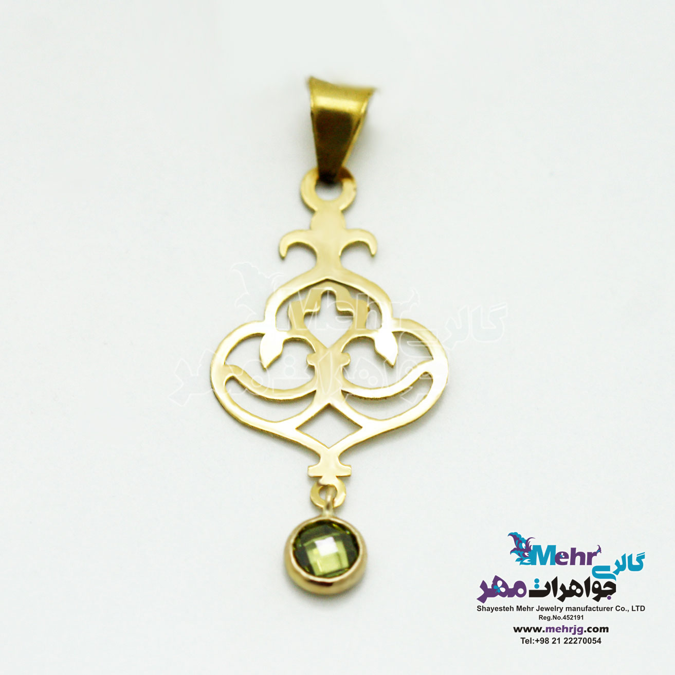 آویز طلا - طرح اسلیمی