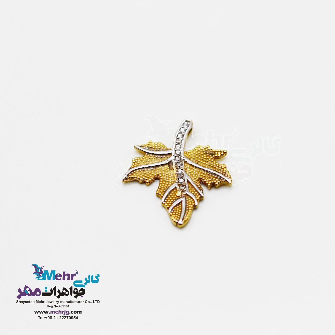 آویز طلا - طرح برگ