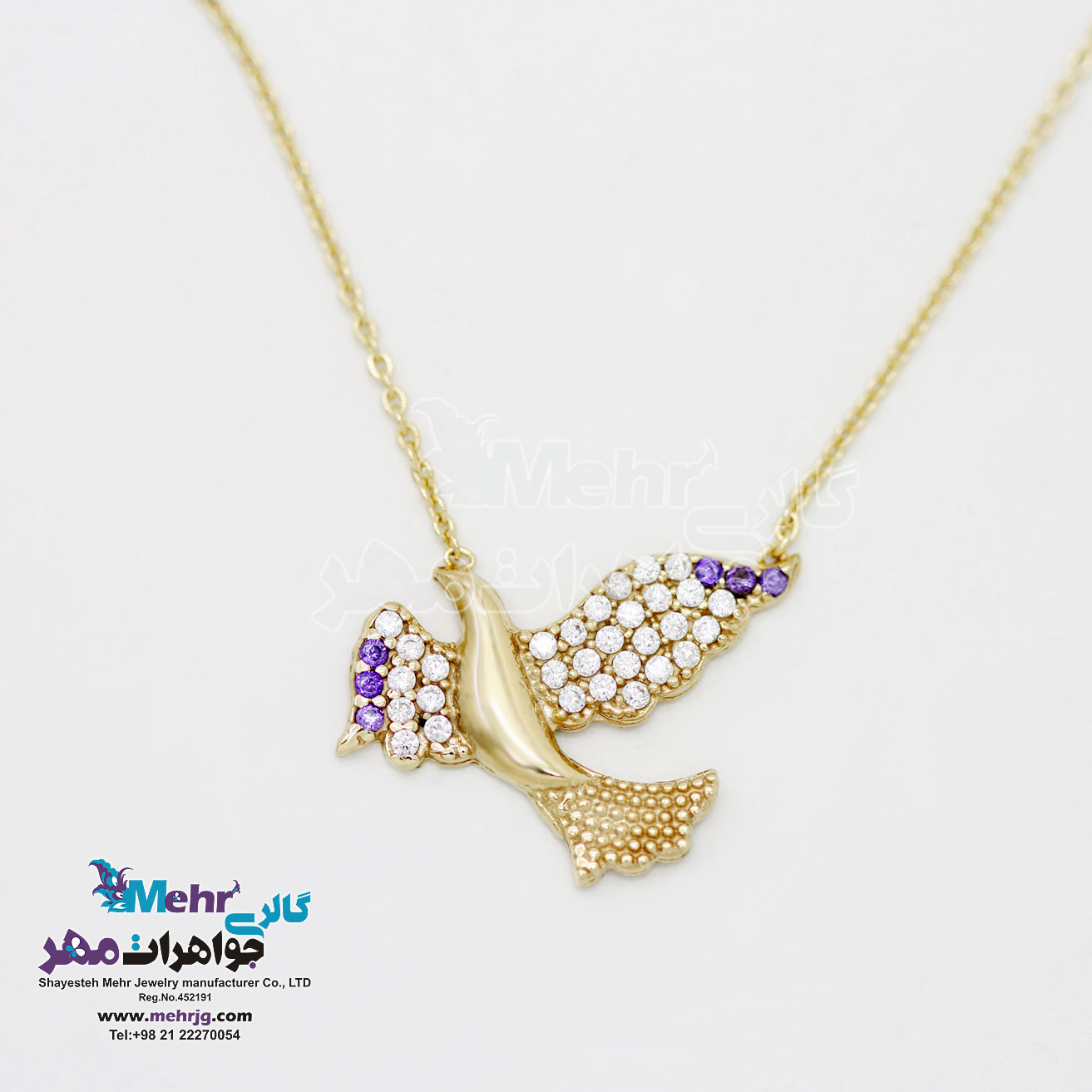 گردنبند طلا - طرح پرستو