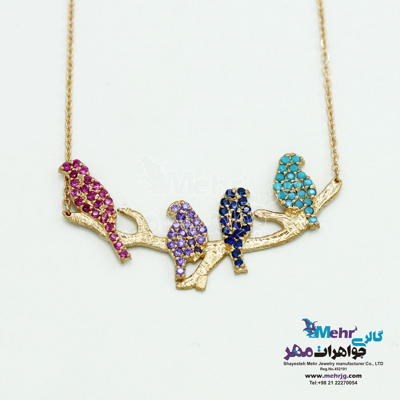 گردنبند طلا - طرح کوچ پرستوها