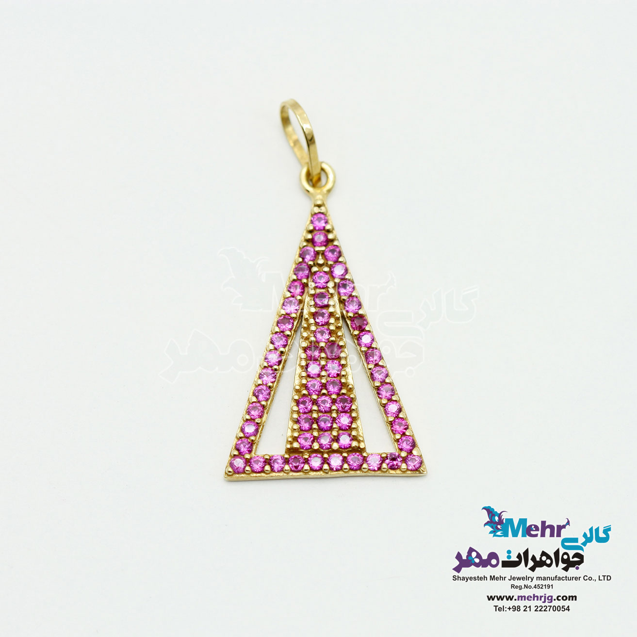 آویز طلا - طرح هندسی