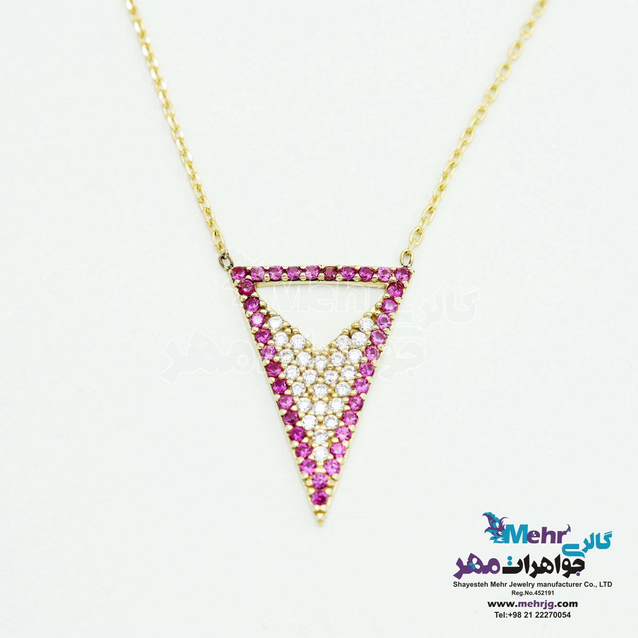 گردنبند طلا - طرح هندسی