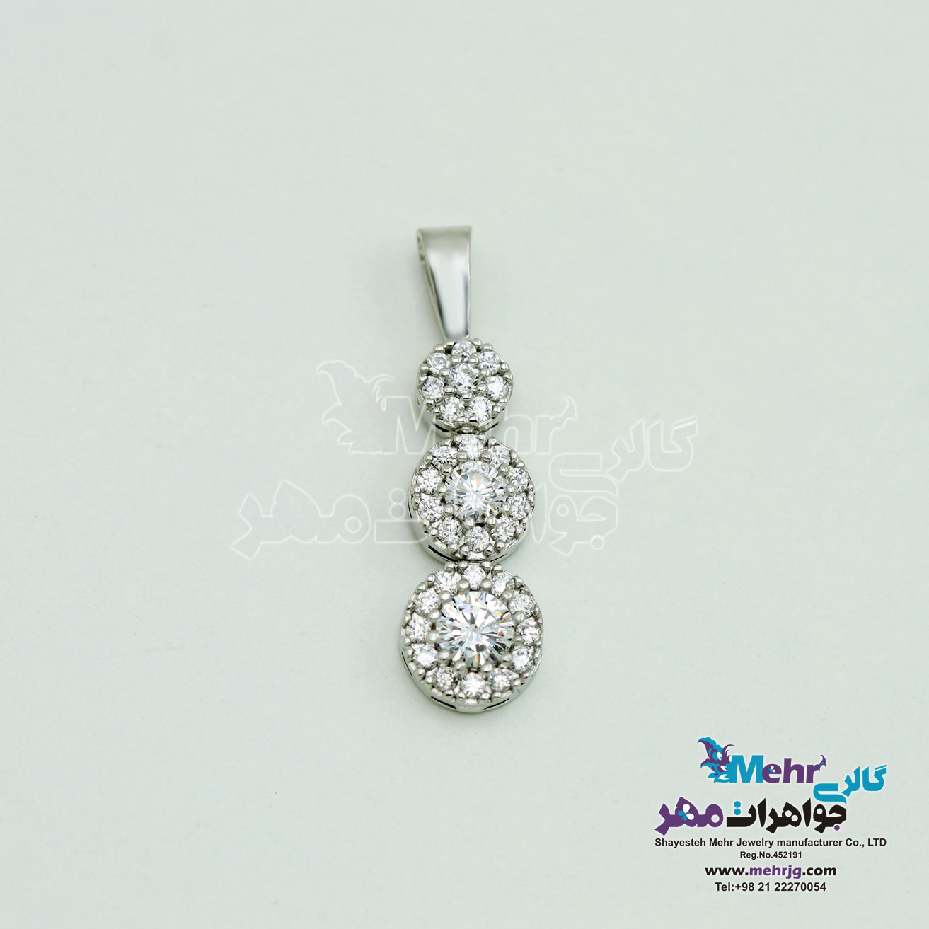 آویز طلا - طرح سه گل