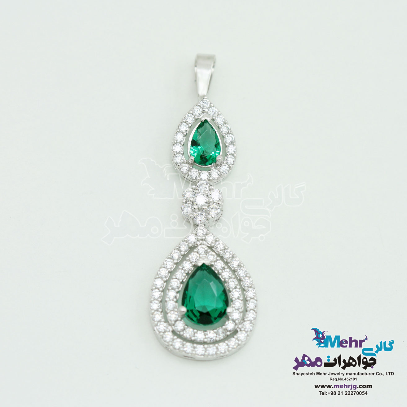 آویز طلا - طرح اشک و فلاور