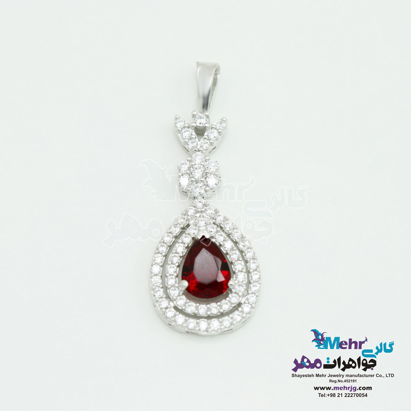 آویز طلا - طرح اشک و فلاور