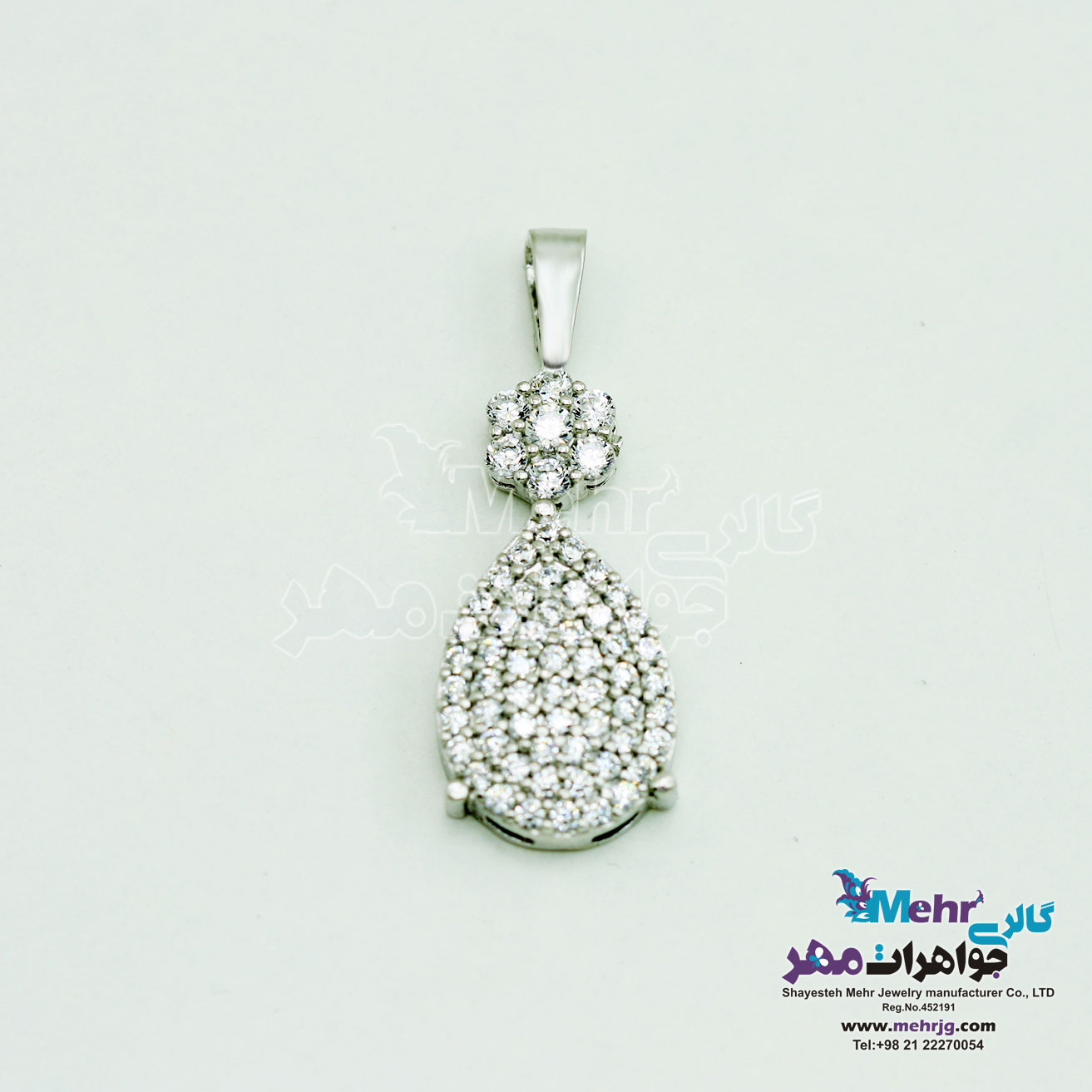 آویز طلا - طرح فلاور و قطره