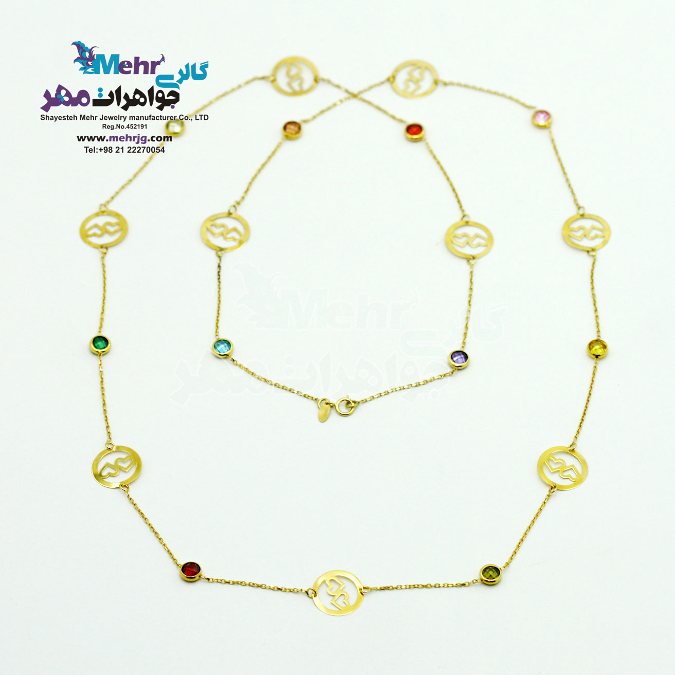 گردنبند رولباسی طلا - طرح قلب