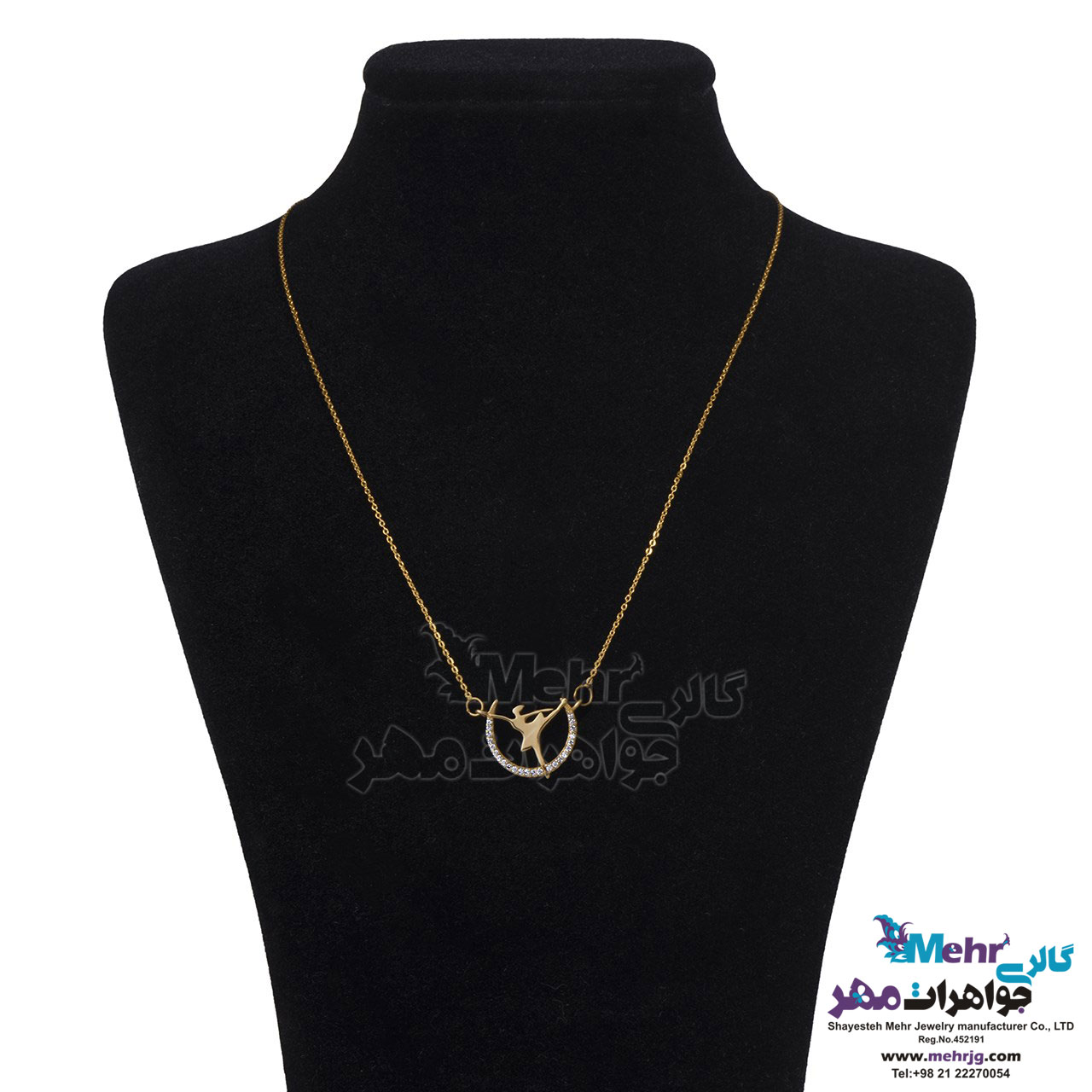 گردنبند طلا - طرح باله