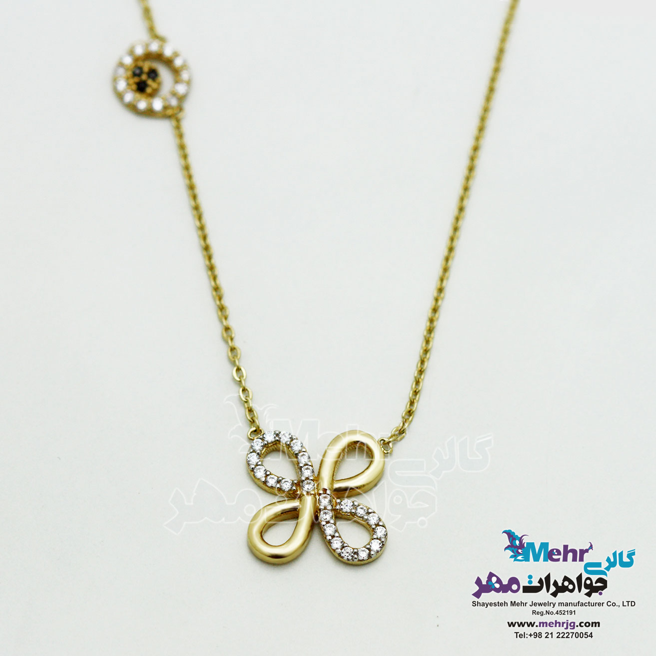 گردنبند طلا - طرح گل