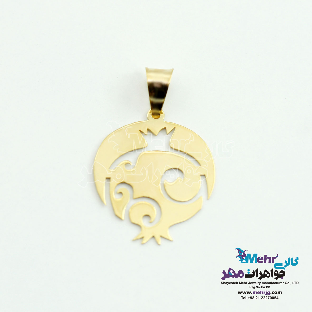 آویز طلا - طرح انار